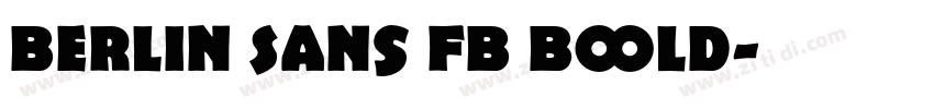 Berlin Sans FB Bold字体转换